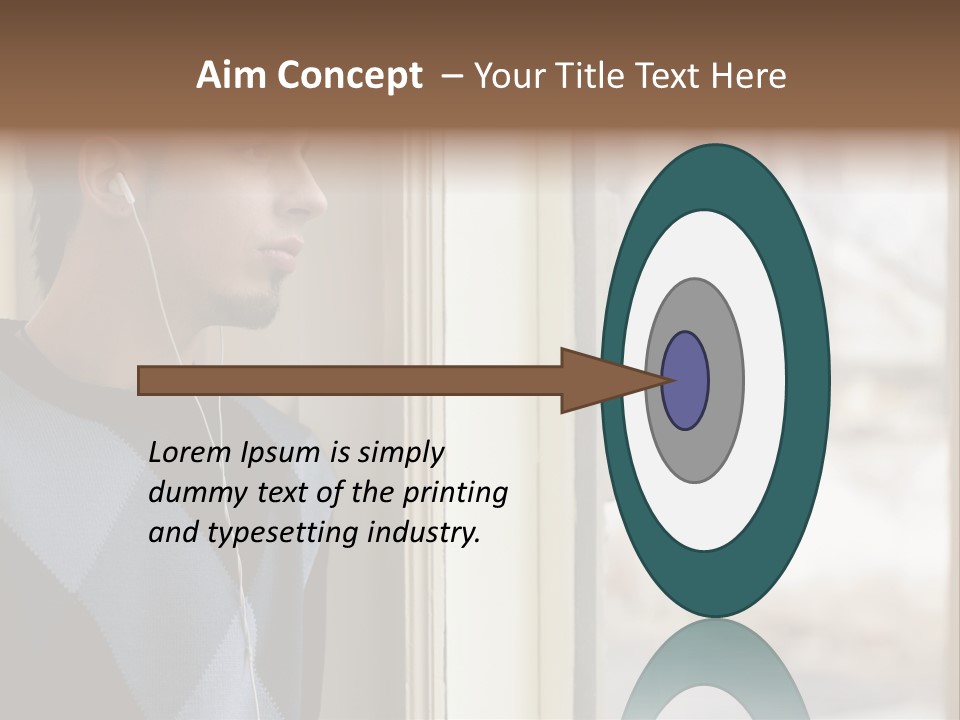 Looking Print Blue PowerPoint Template