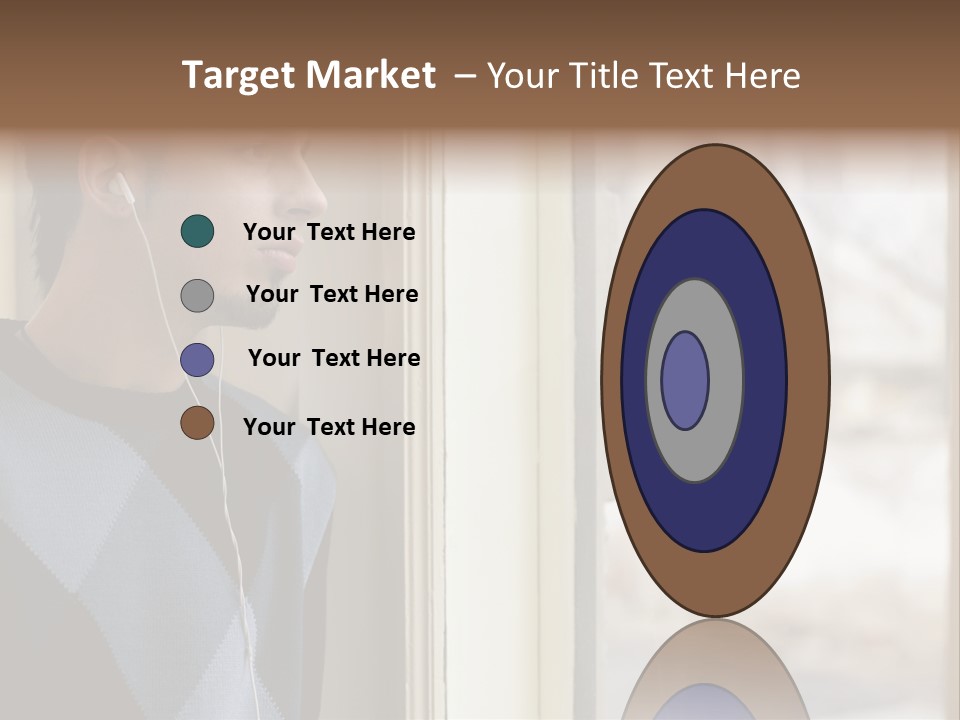 Looking Print Blue PowerPoint Template