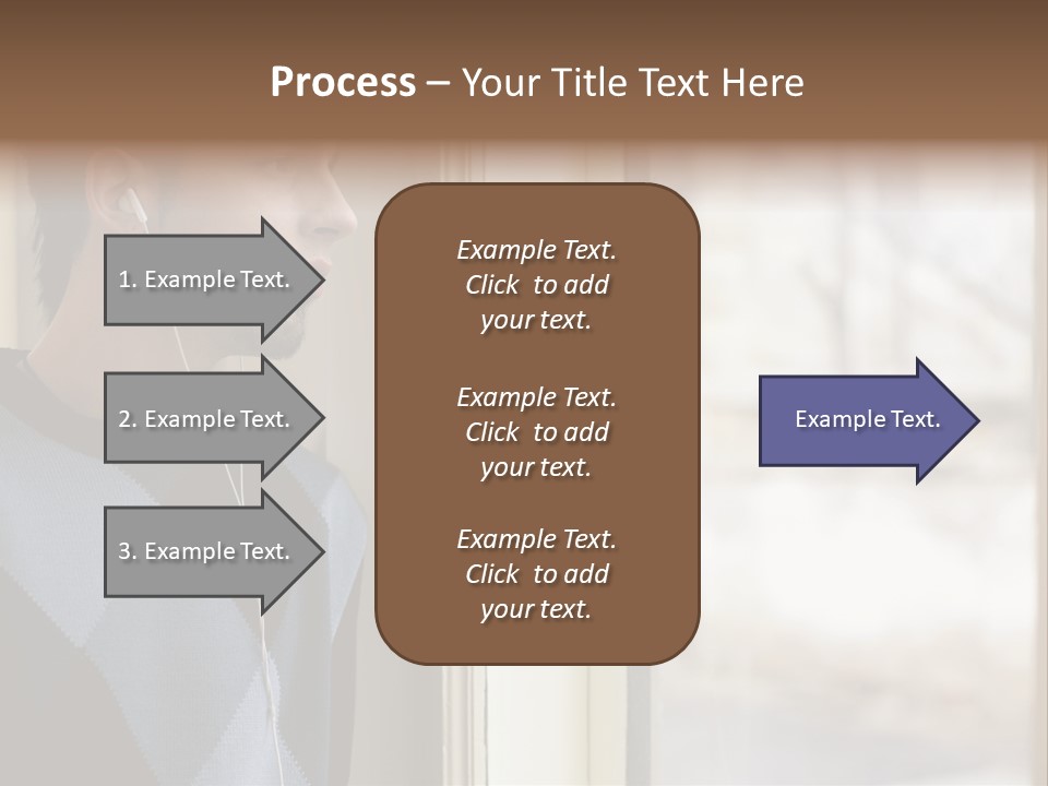 Looking Print Blue PowerPoint Template