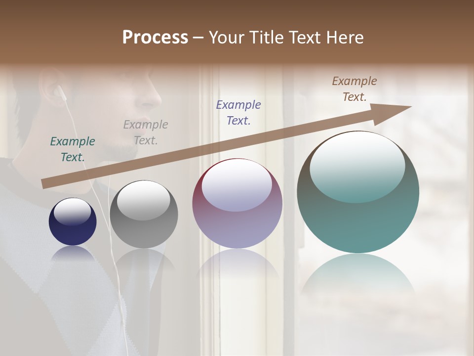 Looking Print Blue PowerPoint Template