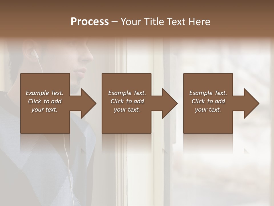 Looking Print Blue PowerPoint Template