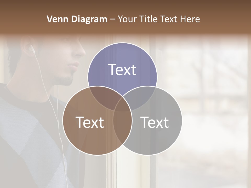 Looking Print Blue PowerPoint Template