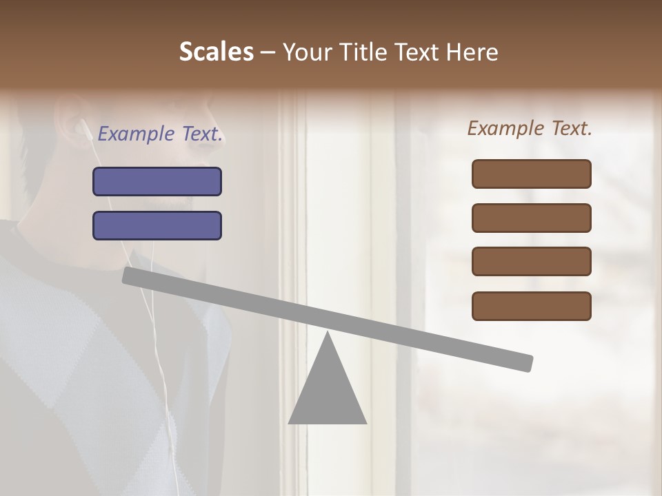 Looking Print Blue PowerPoint Template