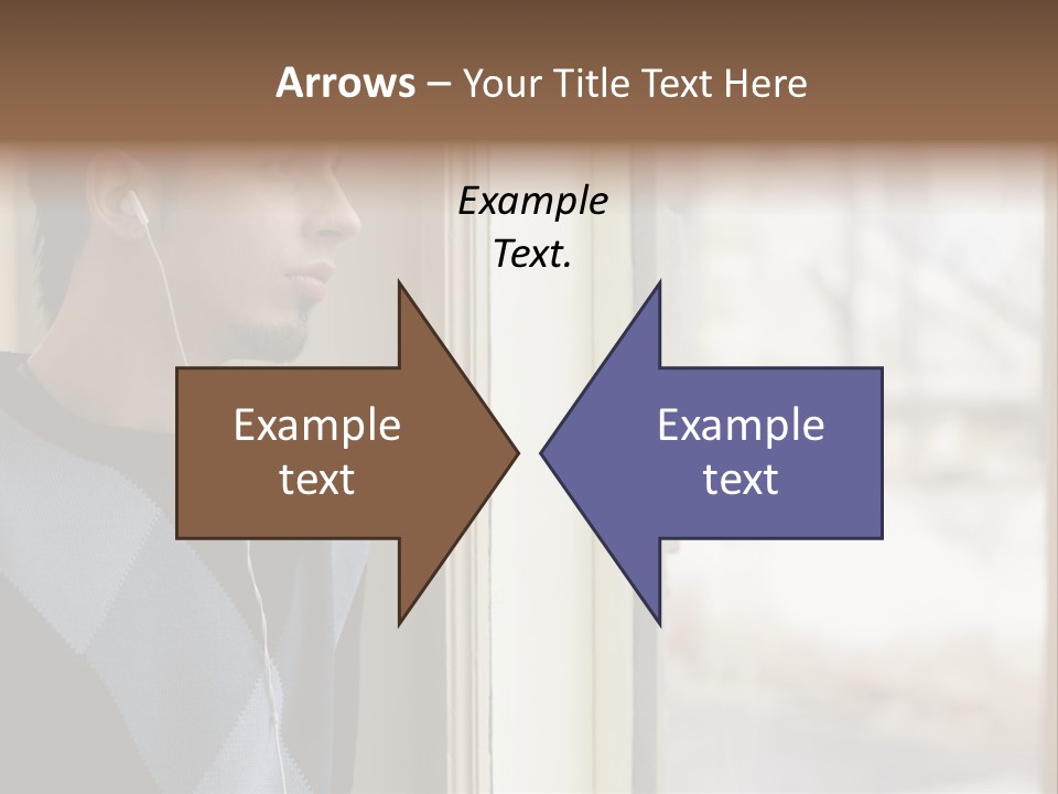 Looking Print Blue PowerPoint Template