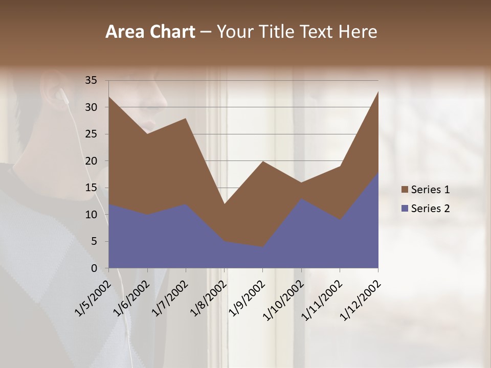 Looking Print Blue PowerPoint Template