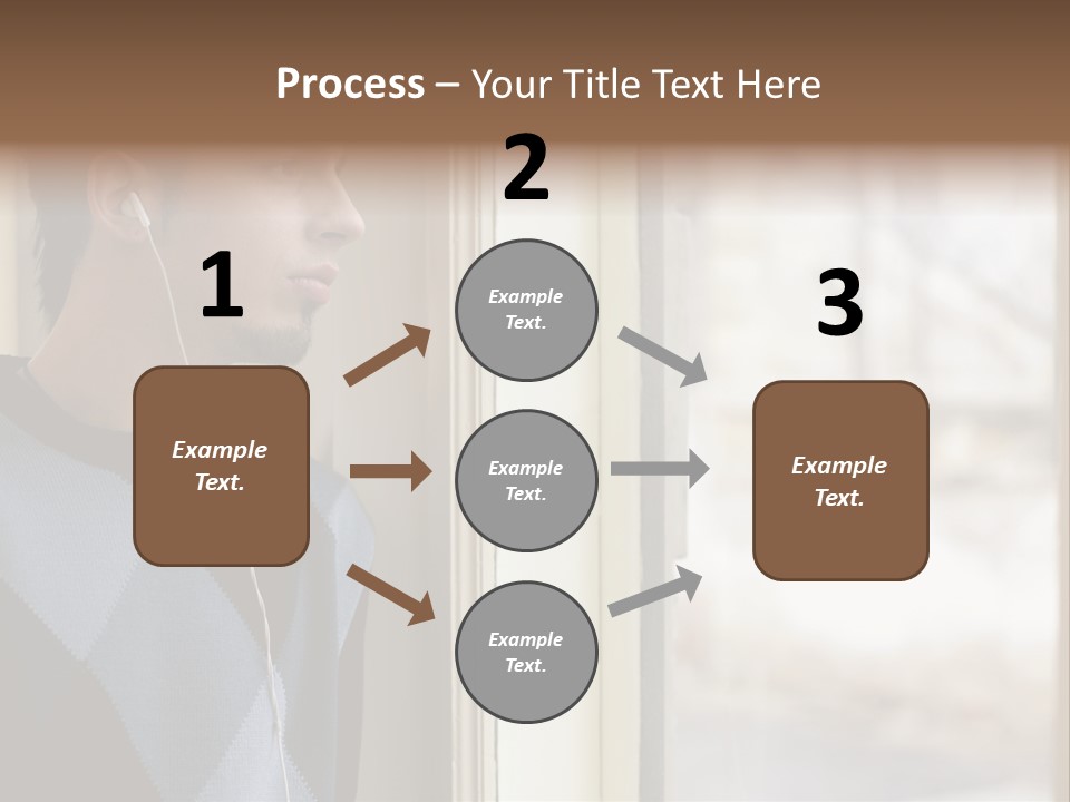 Looking Print Blue PowerPoint Template