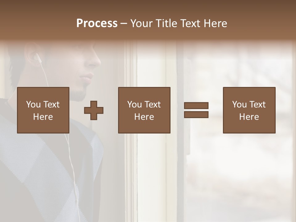Looking Print Blue PowerPoint Template