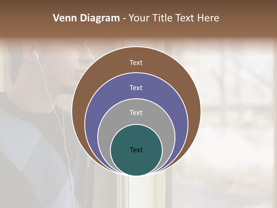 Looking Print Blue PowerPoint Template