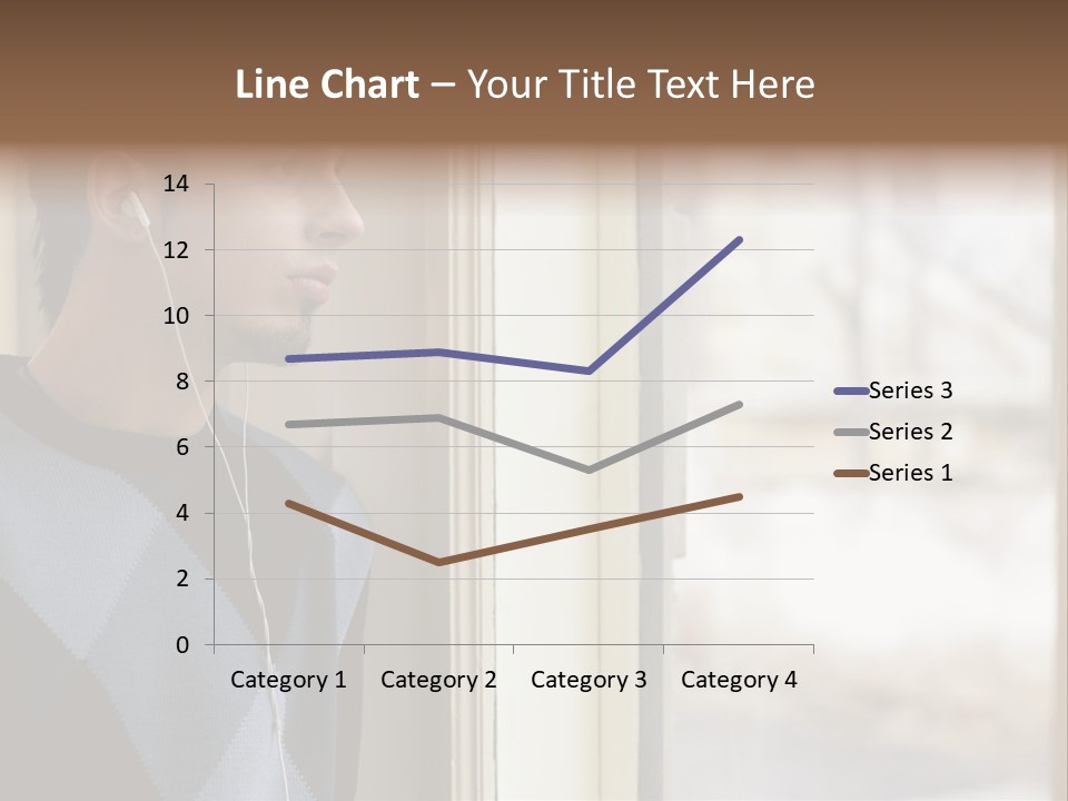 Looking Print Blue PowerPoint Template