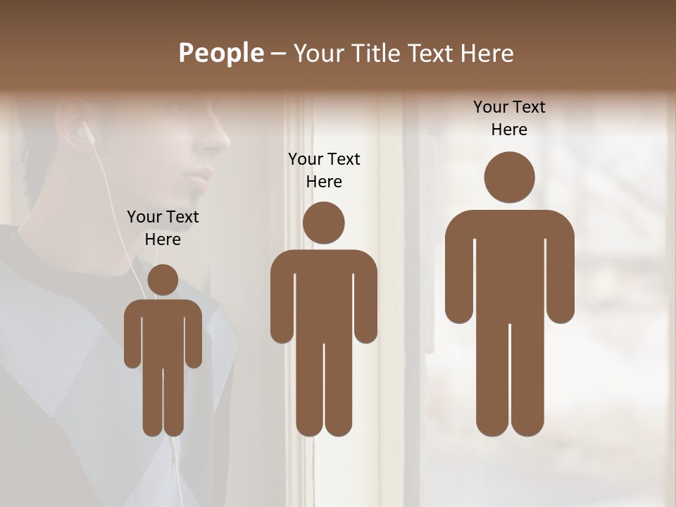 Looking Print Blue PowerPoint Template