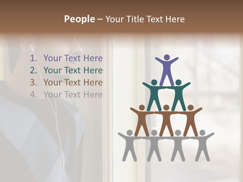Looking Print Blue PowerPoint Template