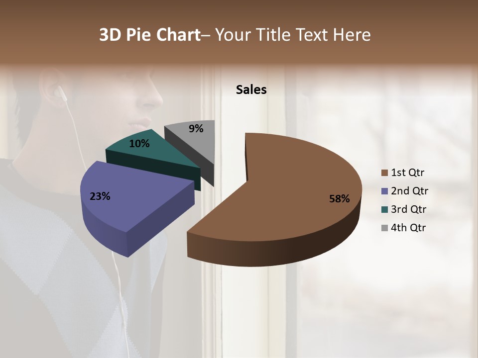 Looking Print Blue PowerPoint Template