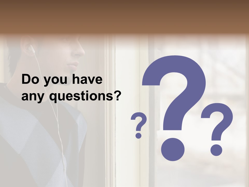 Looking Print Blue PowerPoint Template