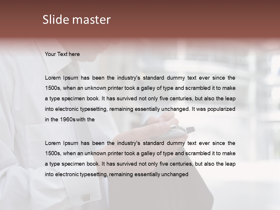 Stockphotograph Male Print PowerPoint Template