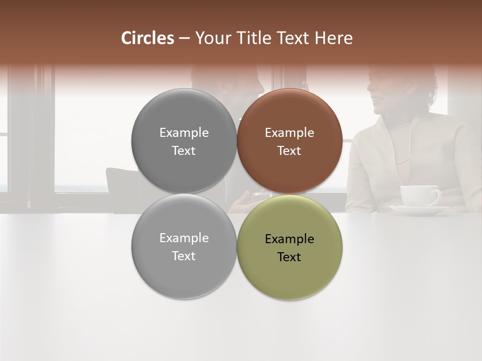 Two Business People In Conversation PowerPoint Template