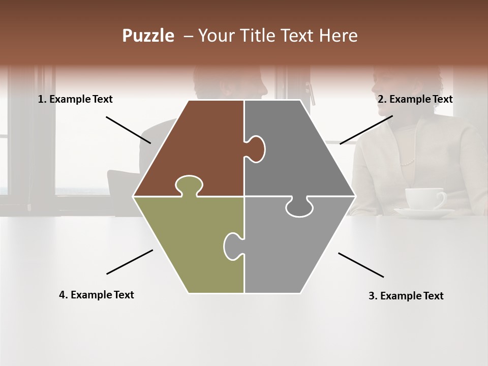 Two Business People In Conversation PowerPoint Template
