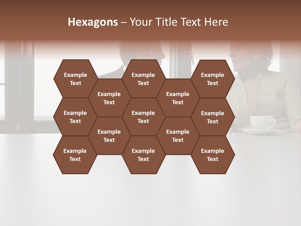 Two Business People In Conversation PowerPoint Template