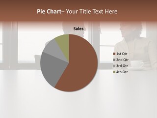 Two Business People In Conversation PowerPoint Template