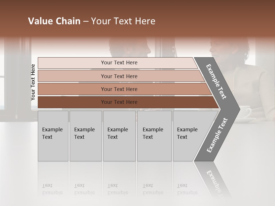 Two Business People In Conversation PowerPoint Template