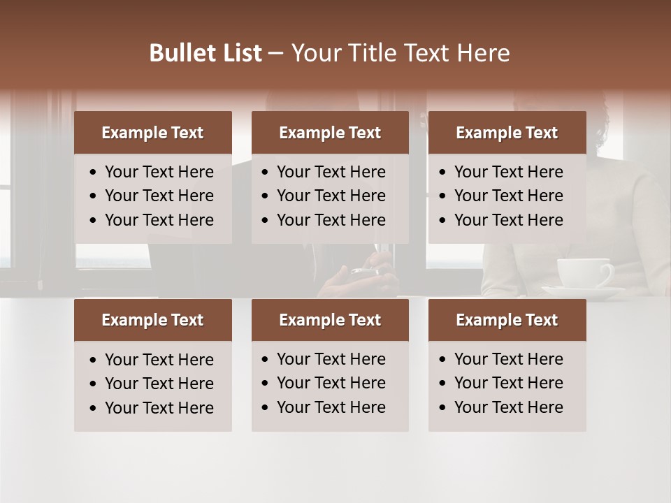 Two Business People In Conversation PowerPoint Template