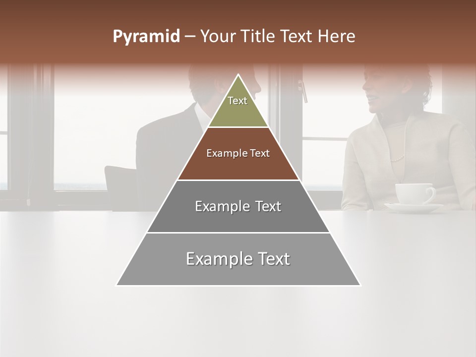 Two Business People In Conversation PowerPoint Template