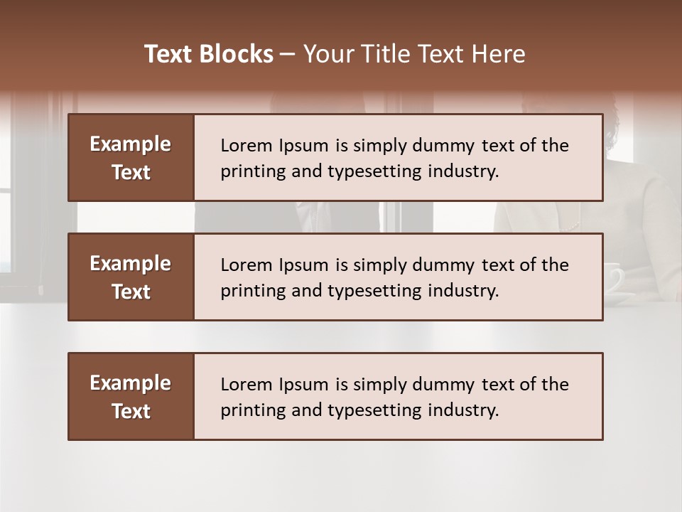 Two Business People In Conversation PowerPoint Template
