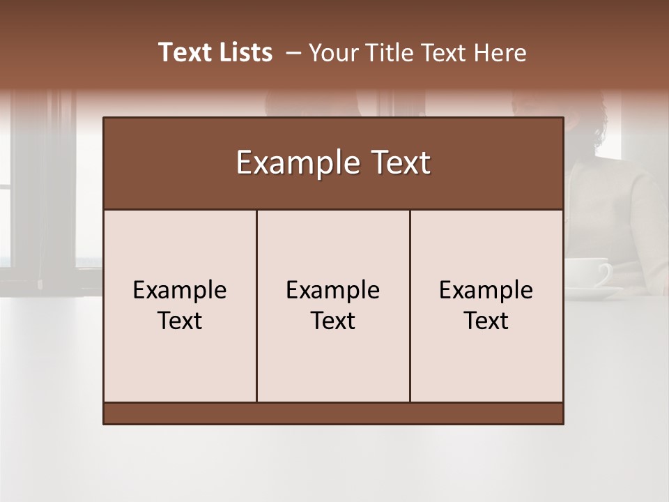 Two Business People In Conversation PowerPoint Template
