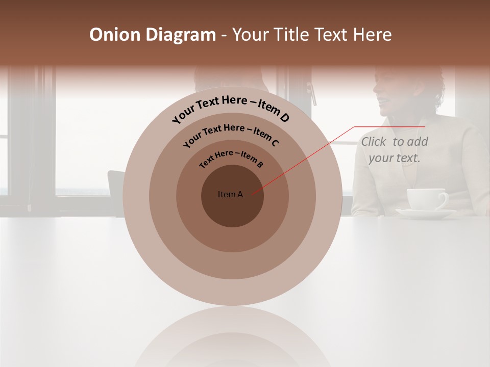 Two Business People In Conversation PowerPoint Template