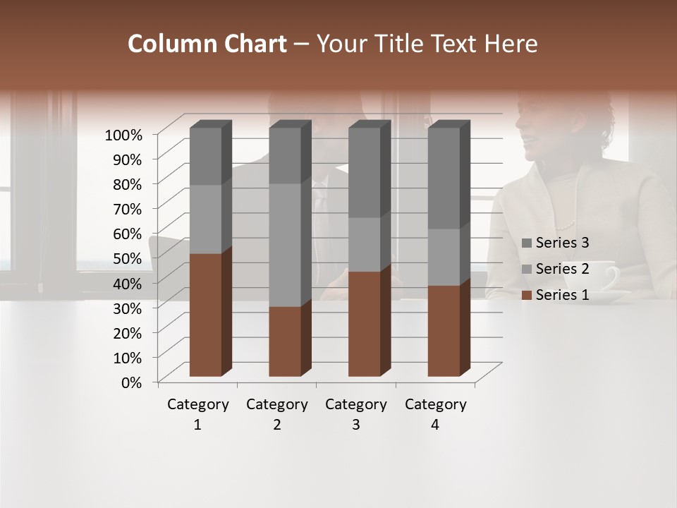 Two Business People In Conversation PowerPoint Template