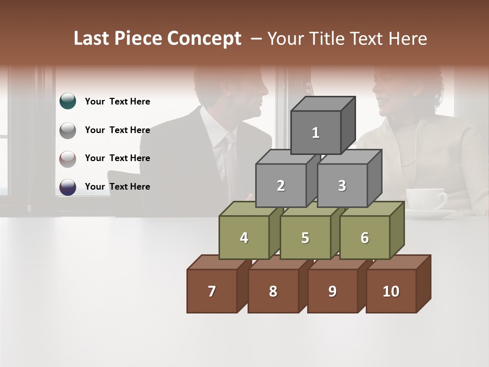 Two Business People In Conversation PowerPoint Template