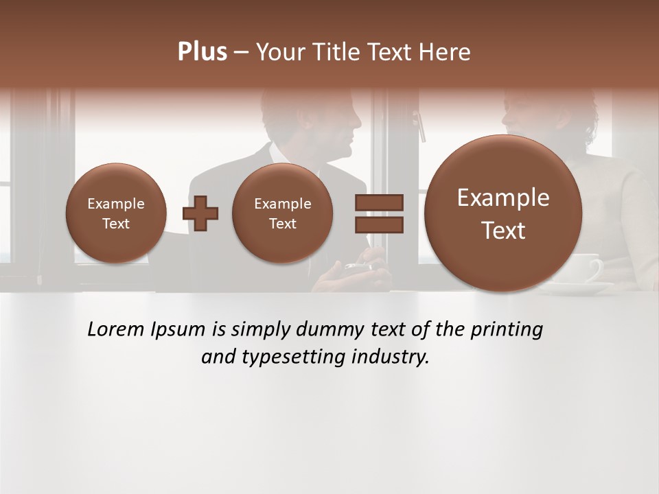 Two Business People In Conversation PowerPoint Template