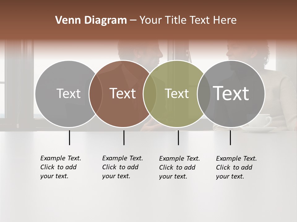 Two Business People In Conversation PowerPoint Template