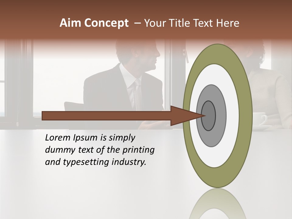 Two Business People In Conversation PowerPoint Template