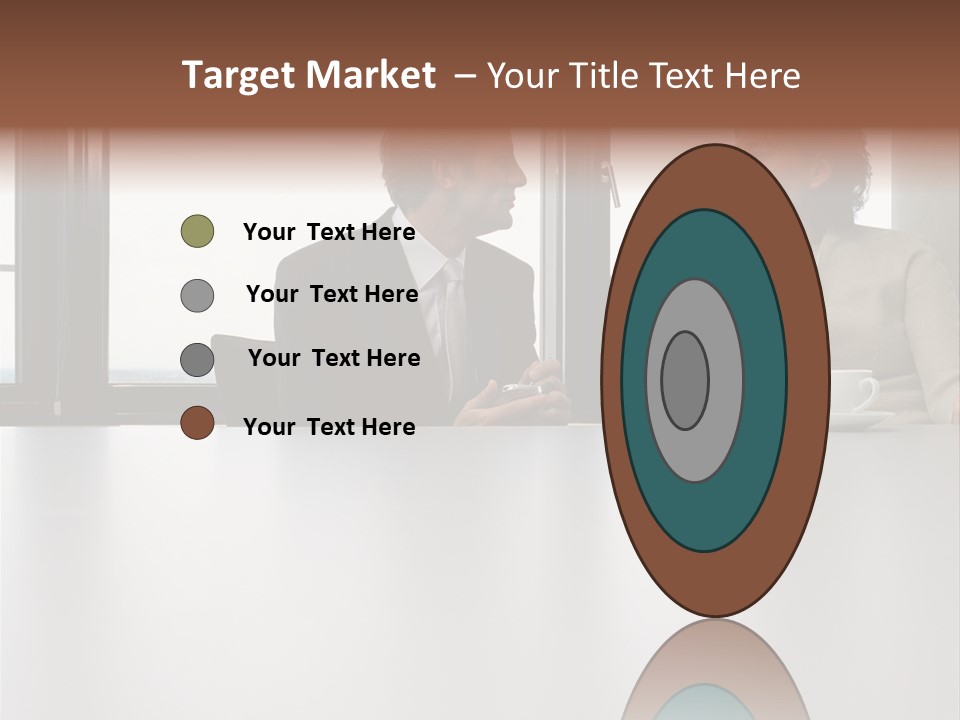 Two Business People In Conversation PowerPoint Template