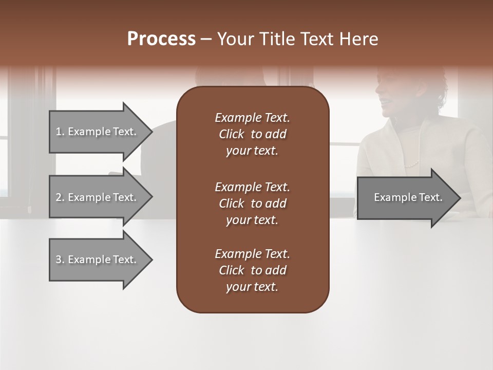 Two Business People In Conversation PowerPoint Template
