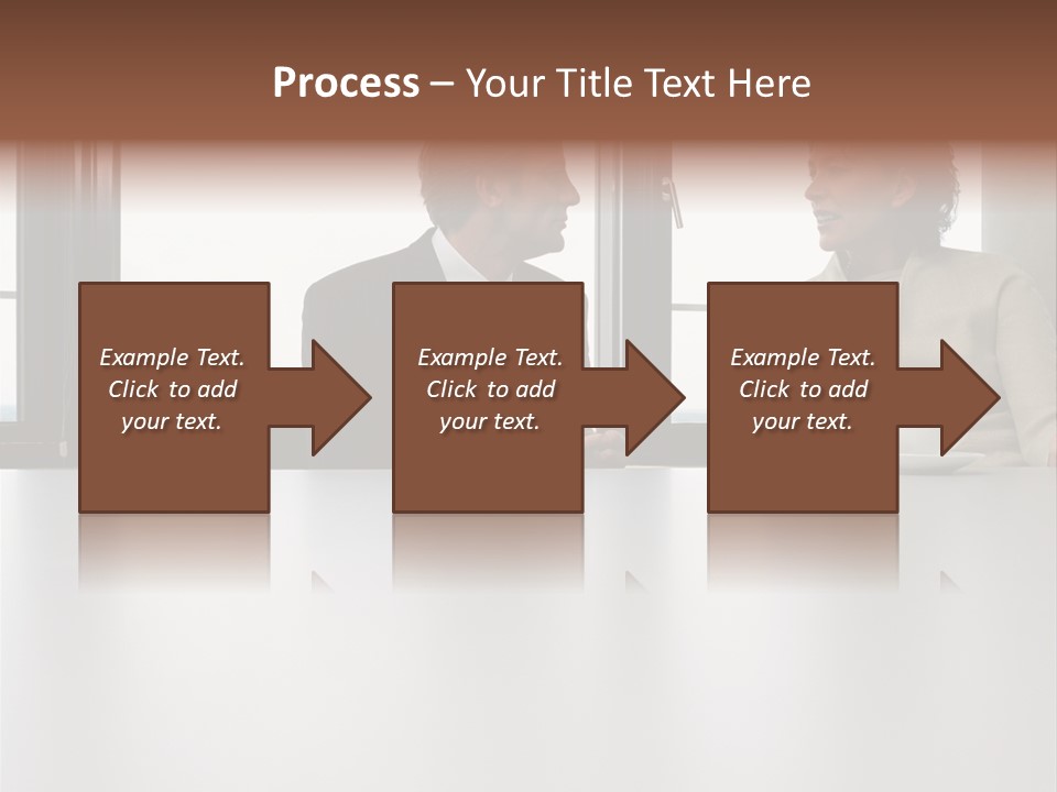 Two Business People In Conversation PowerPoint Template
