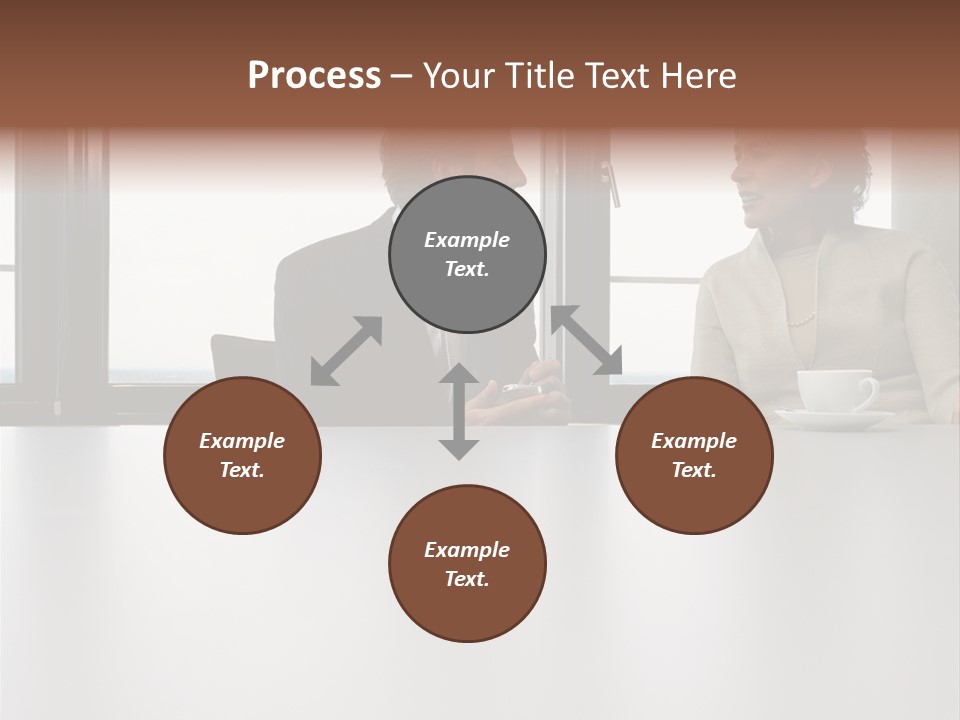 Two Business People In Conversation PowerPoint Template