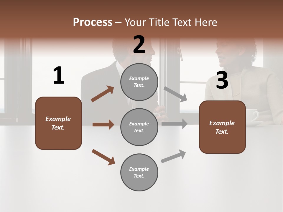 Two Business People In Conversation PowerPoint Template