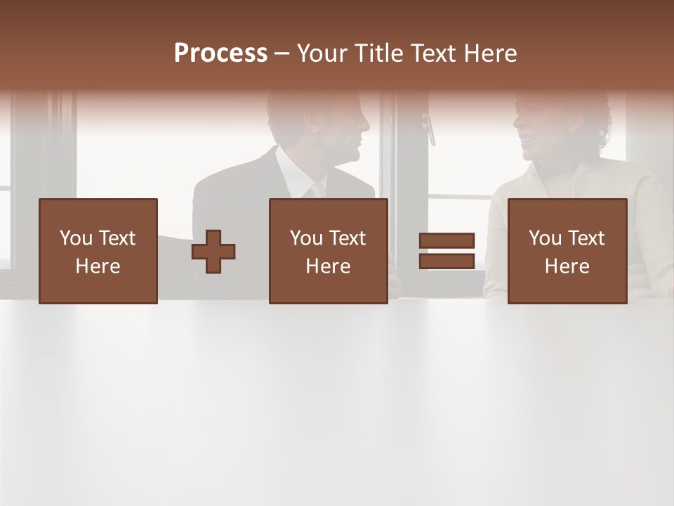 Two Business People In Conversation PowerPoint Template