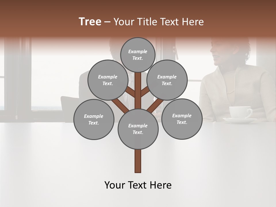 Two Business People In Conversation PowerPoint Template