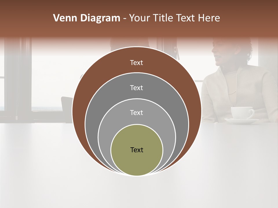Two Business People In Conversation PowerPoint Template