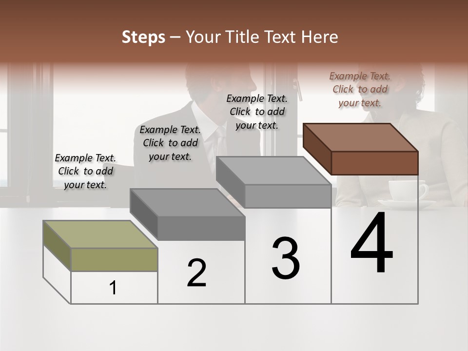 Two Business People In Conversation PowerPoint Template