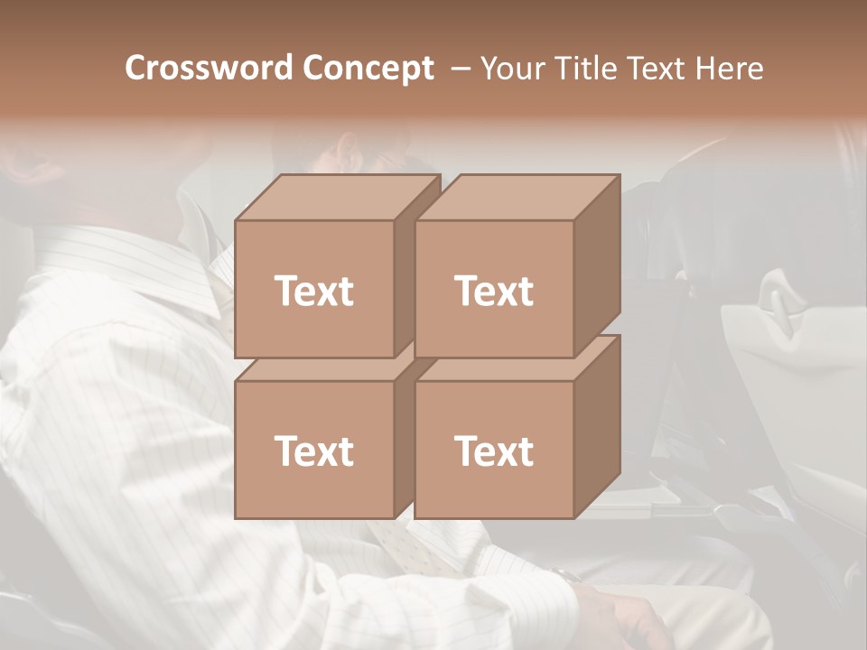 Business People On An Aeroplane PowerPoint Template
