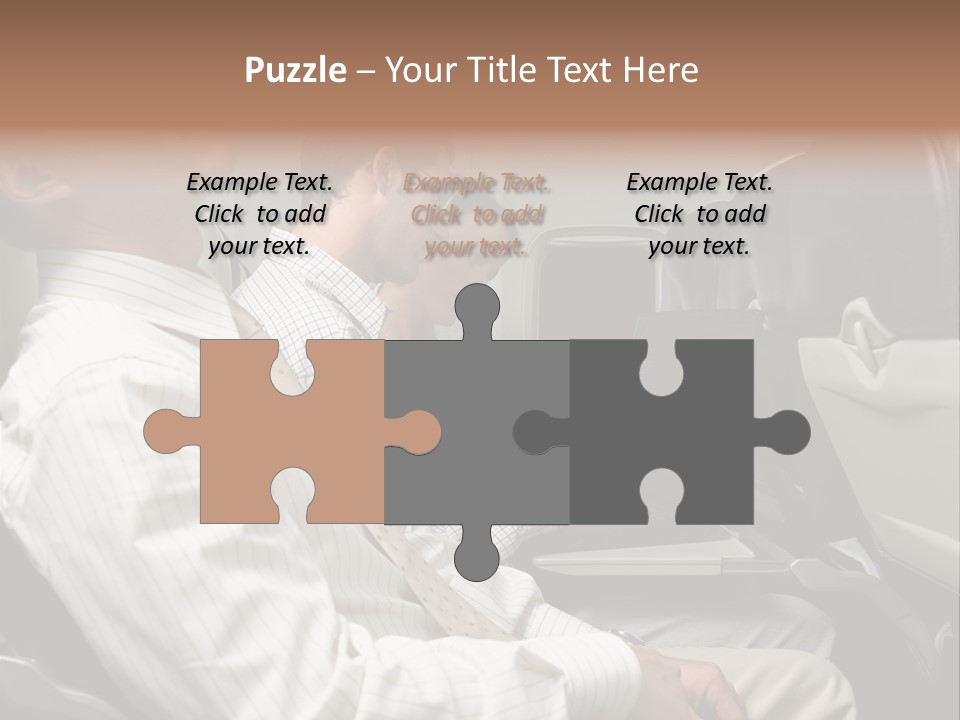 Business People On An Aeroplane PowerPoint Template