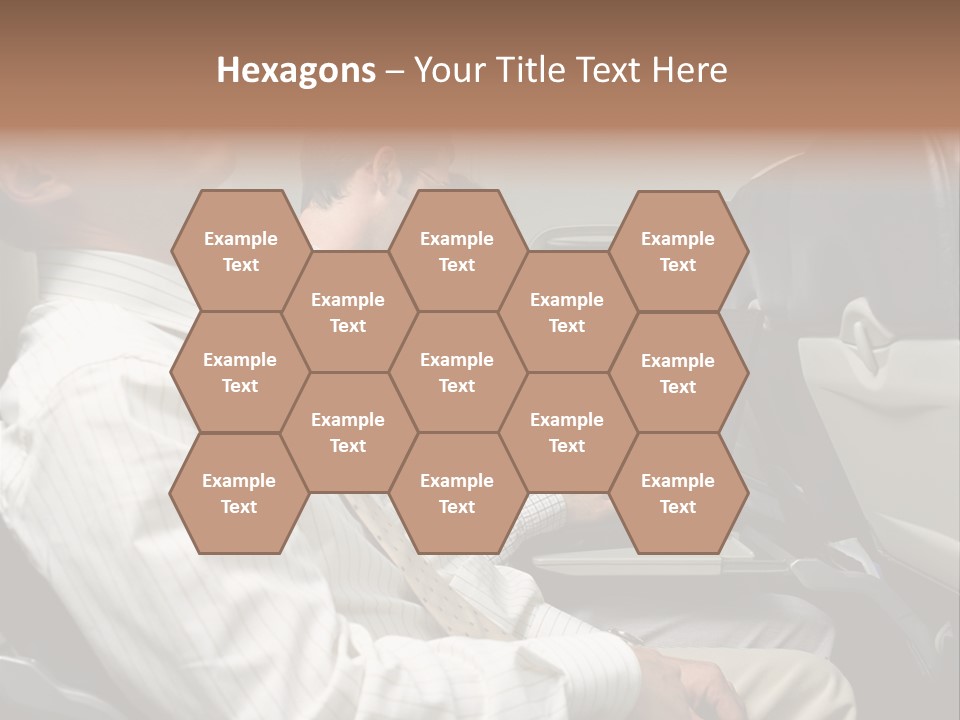 Business People On An Aeroplane PowerPoint Template