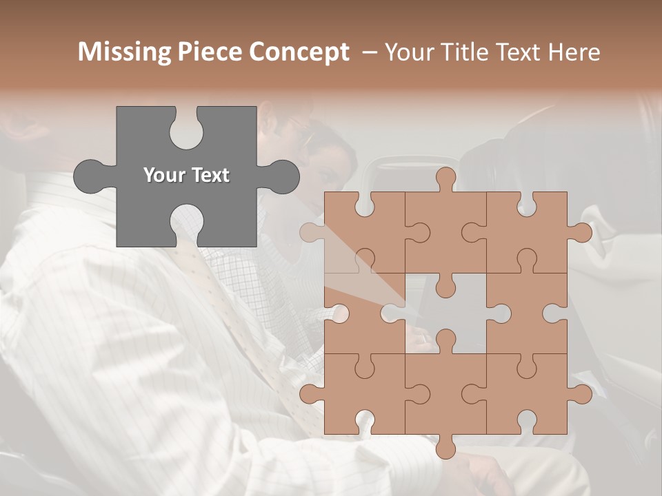 Business People On An Aeroplane PowerPoint Template