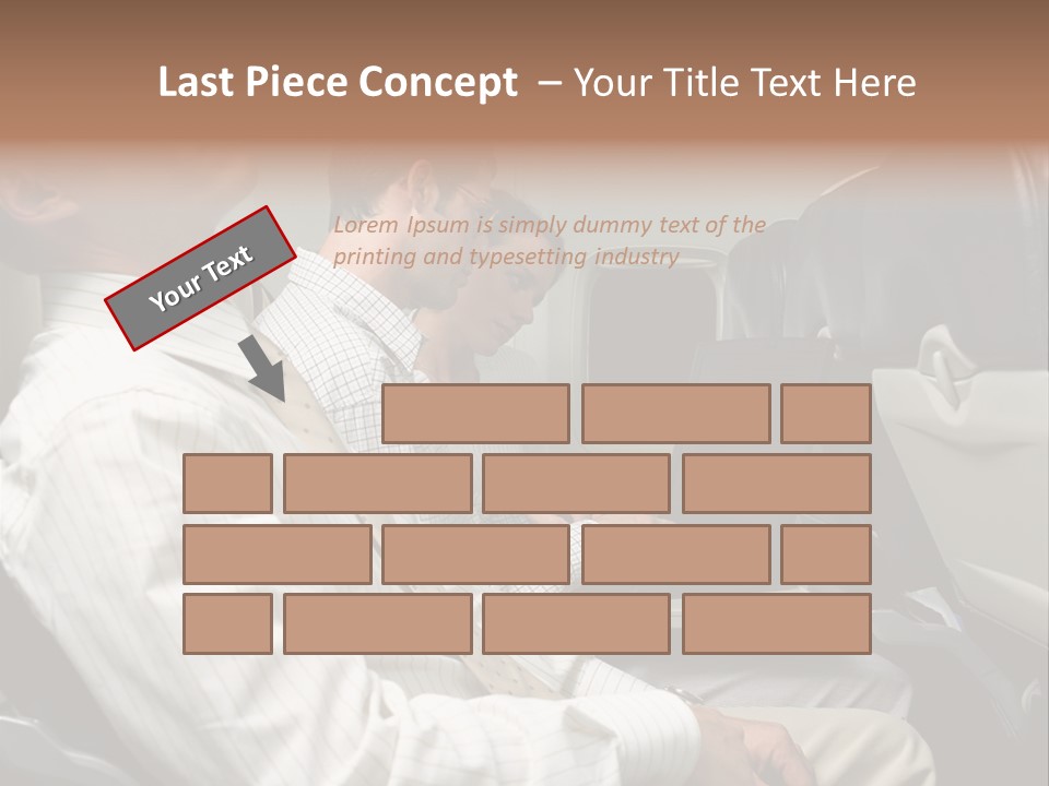 Business People On An Aeroplane PowerPoint Template
