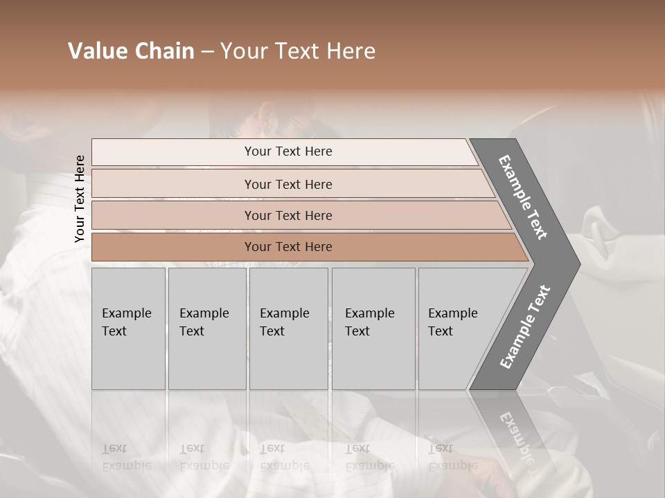 Business People On An Aeroplane PowerPoint Template