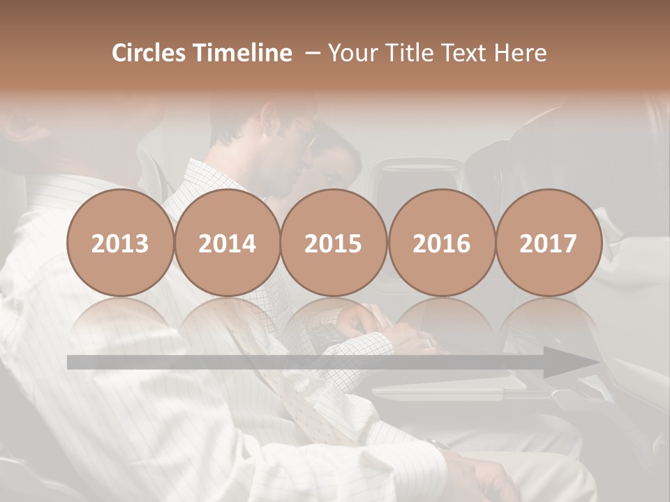 Business People On An Aeroplane PowerPoint Template