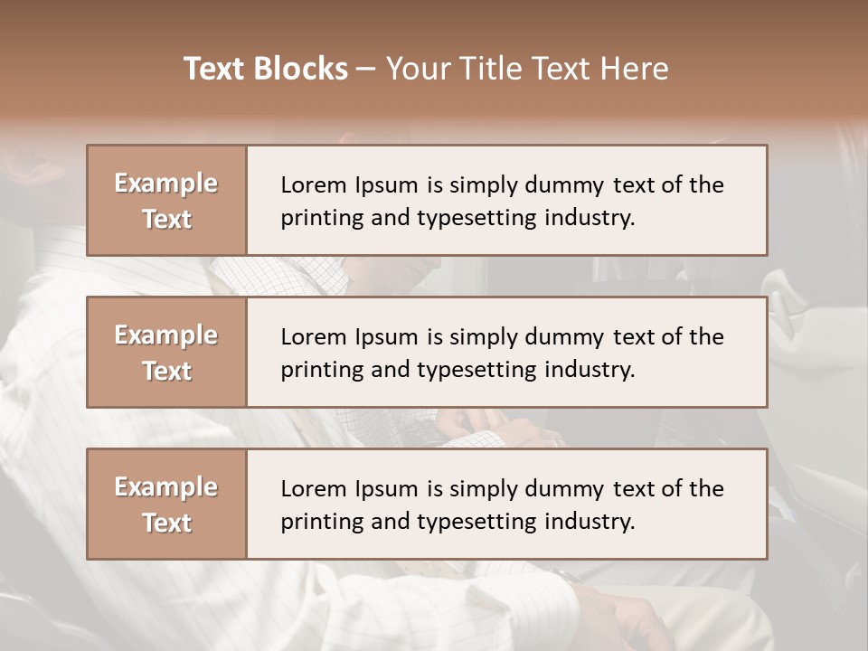 Business People On An Aeroplane PowerPoint Template